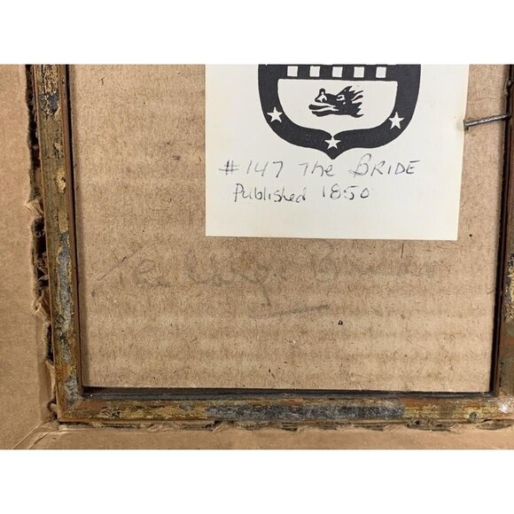 Antique 1850 HTF Publish “The Bride” Photo Antique Framed Of Queen Victoria 8x10 - Picture 5 of 7